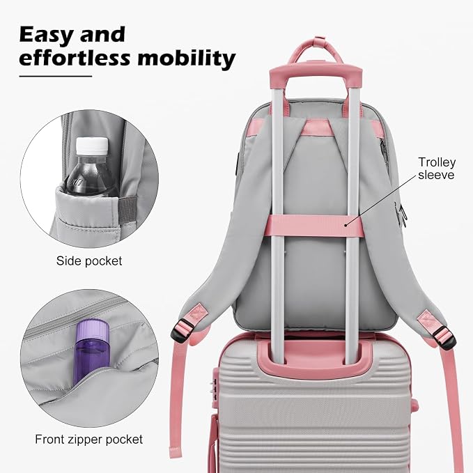 LONG VACATION 3 Piece Carry On Luggage 20 Inch Suitcase - Image 5