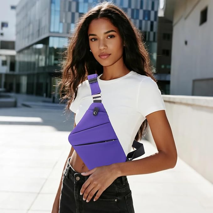 Anti Theft Crossbody Bags for Women Men, Slim Sling Purse - Image 8