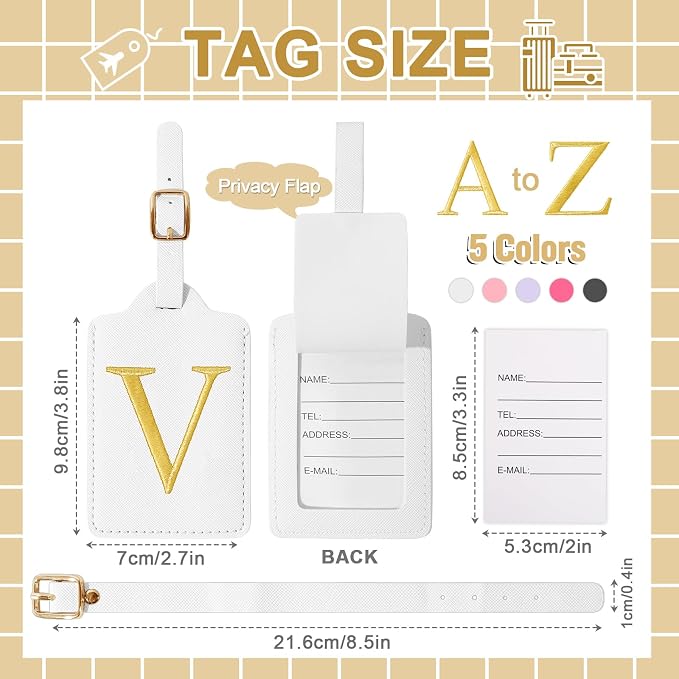 Personalized Initial Luggage Tags - Image 2