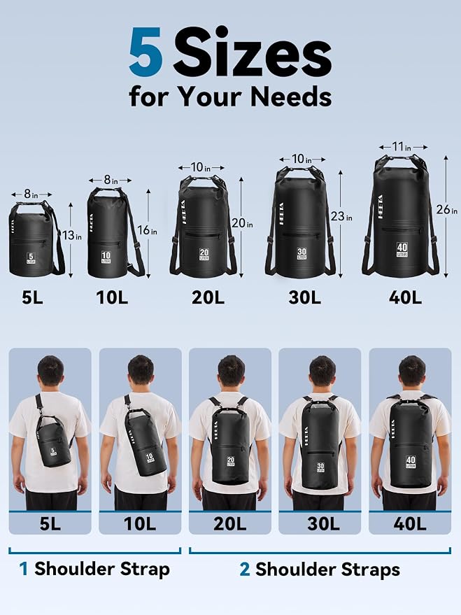 HEETA Waterproof Dry Bag with Front Zippered Pocket - Image 2