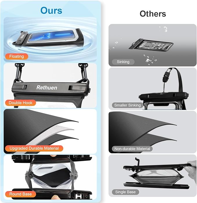 Large Waterproof Phone Pouch, Cell Phone Dry Bag - Image 3