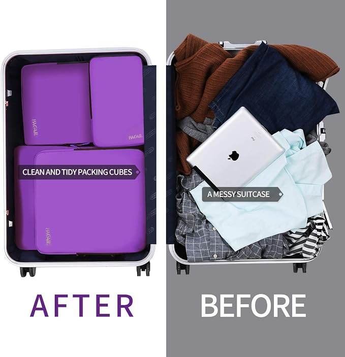 BAGAIL 4 Set/6 Set/8 Set Compression Packing Cubes Travel Accessories - Image 5