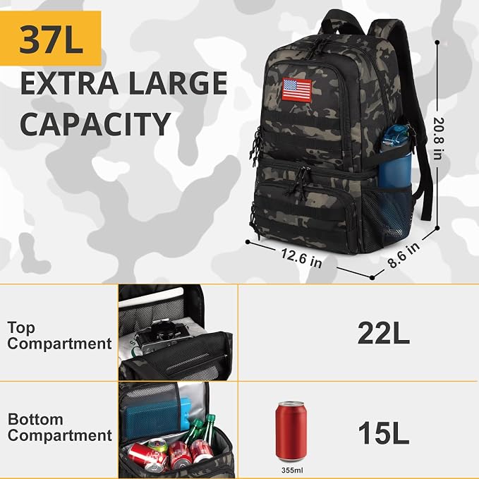 Tactical Double Deck Cooler Backpack - Image 6