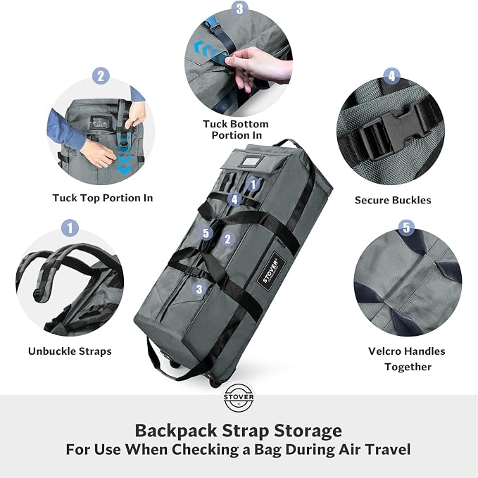 STOVER 80L Rolling Duffel Bag - Image 9