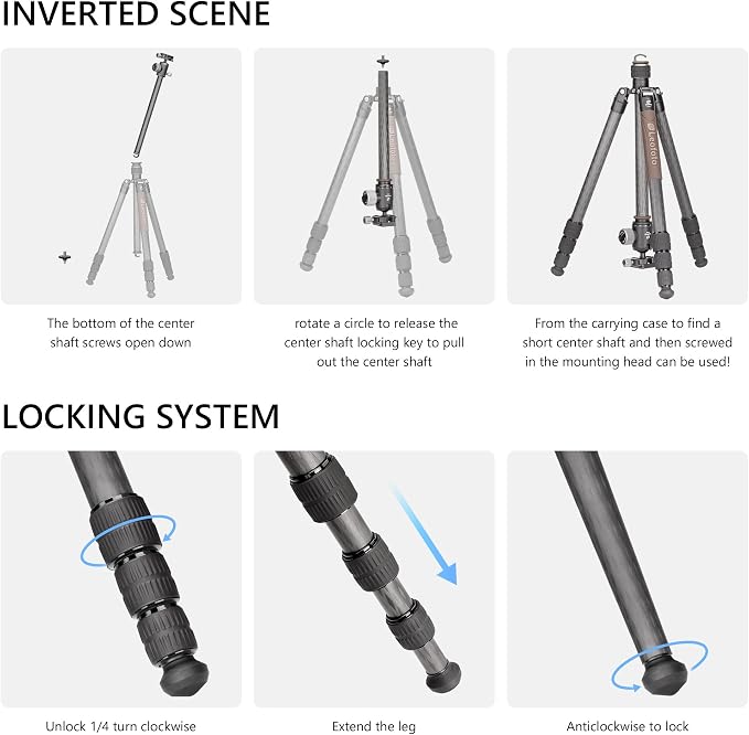 Carbon Fiber Lightweight Travel Tripod - Image 4
