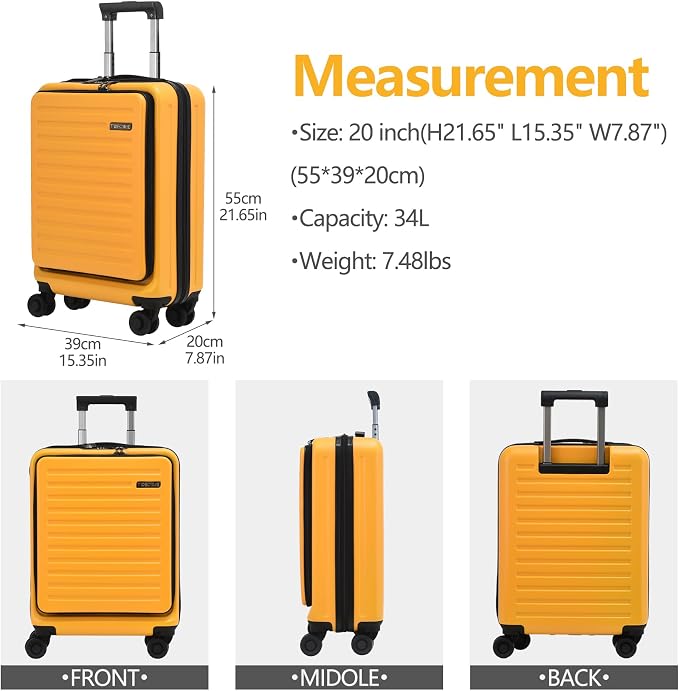 TydeCkare 20 Inch Carry On Luggage - Image 4