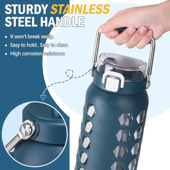 MUKOKO 64oz Glass Water Bottles - Image 2