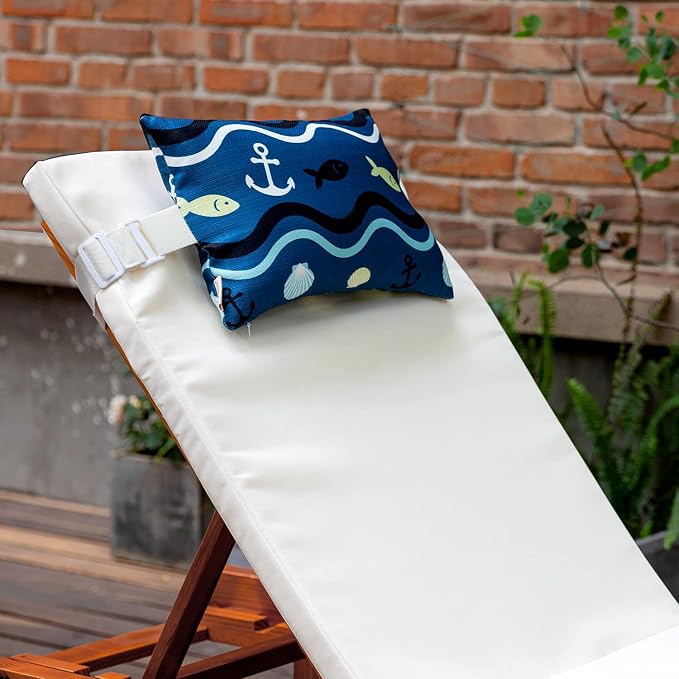 Outdoor Neck Pillow for Recliner, Patio Chaise Lounge Waterproof Headrest Pillow - Image 2