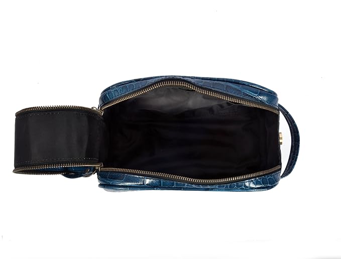 10" Premium Leather Toiletry Travel Pouch - Image 7