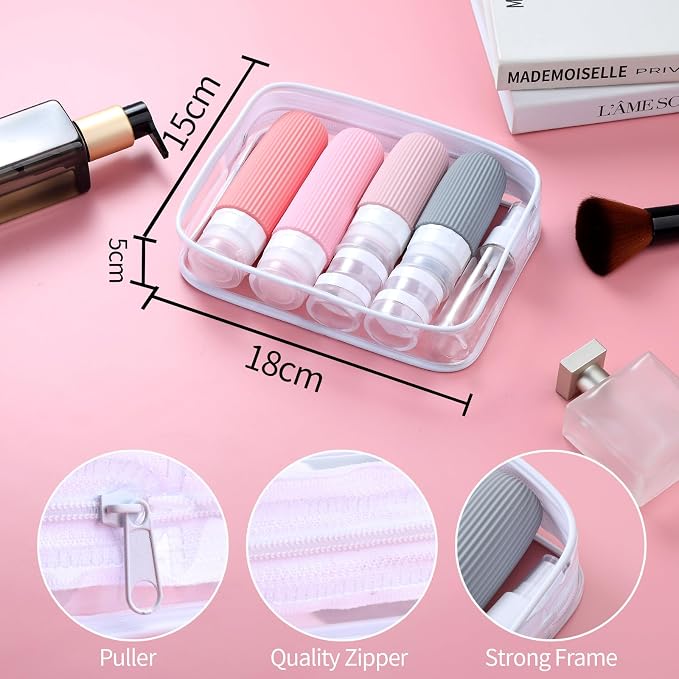 16 Pack Travel Bottles Set, TSA Approved Leak Proof Silicone Squeezable - Image 5