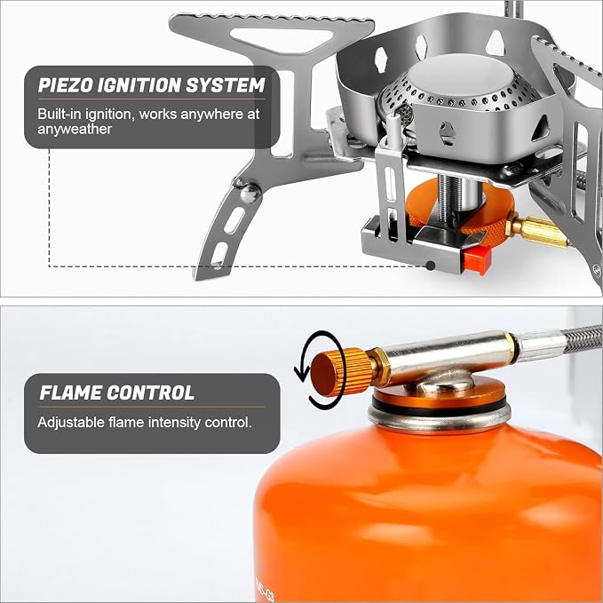 Odoland 3500W/6800W Windproof Camp Stove Camping Gas Stove - Image 4