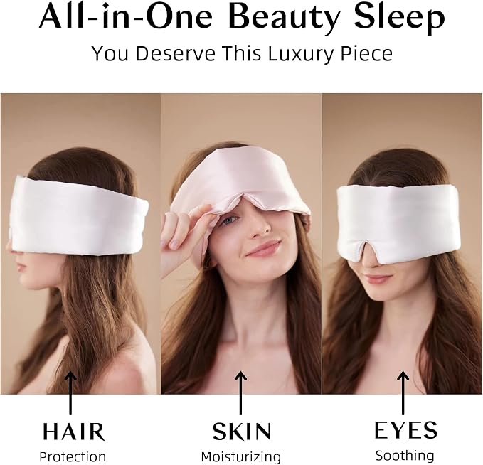 Silk Sleep Mask for Women and Men, Side Sleeper, 22 Momme Pure Mulberry Silk - Image 6