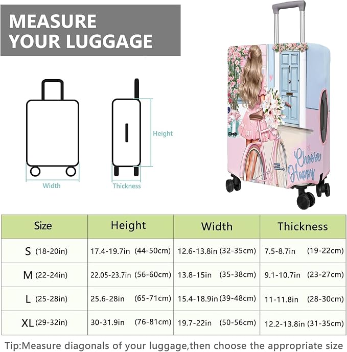 Travel Luggage Cover Suitcase Protector Fits 18-32 Inch Wheel Covers - Image 6