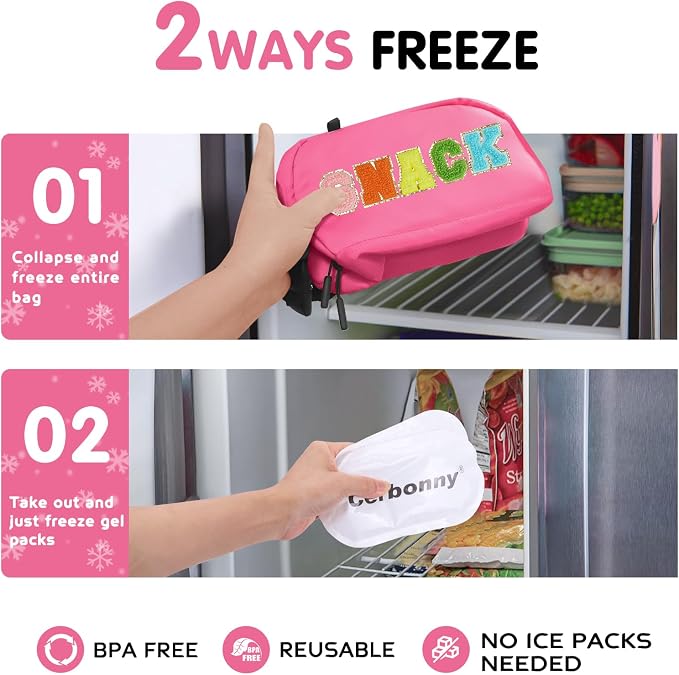 Freezable Lunch Bag for Work School Travel, Leak-Proof Small Lunch Bag - Image 2