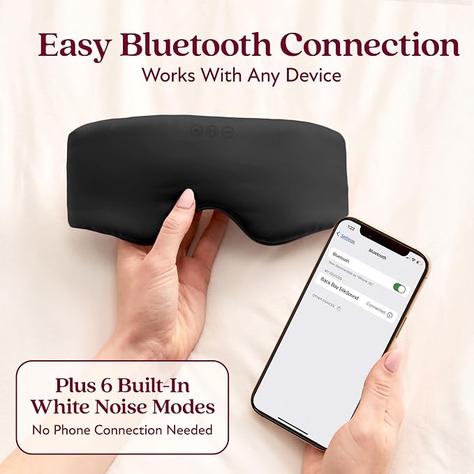 SilkSound 100% Mulberry Silk Bluetooth Sleep Mask - Image 5