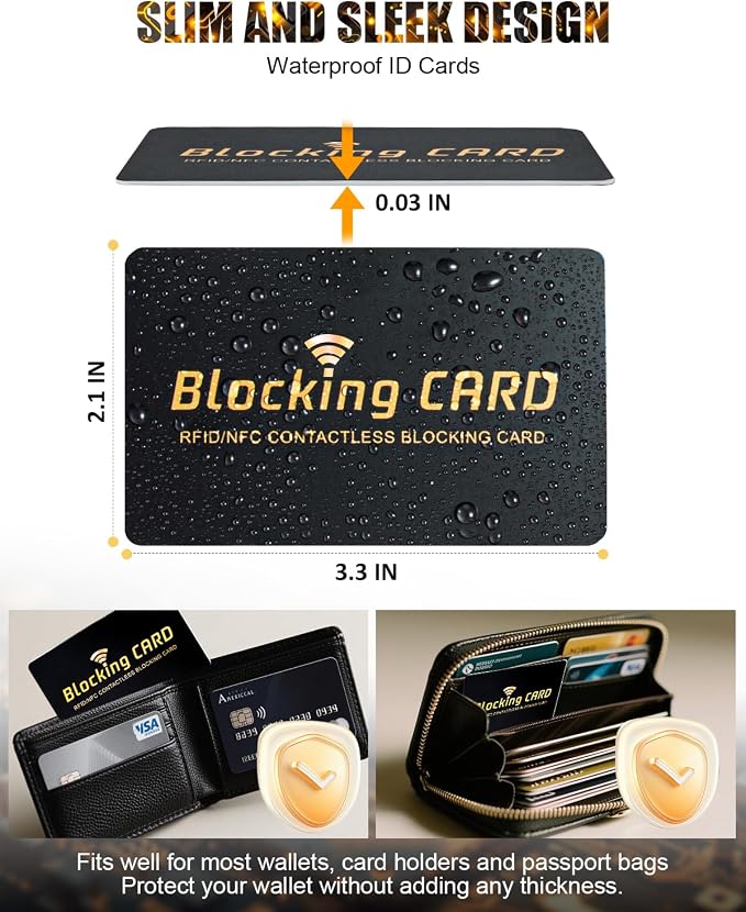 RFID Blocking Card 10 pack, One Card Protects Entire Wallet, RFID/NFC - Image 6