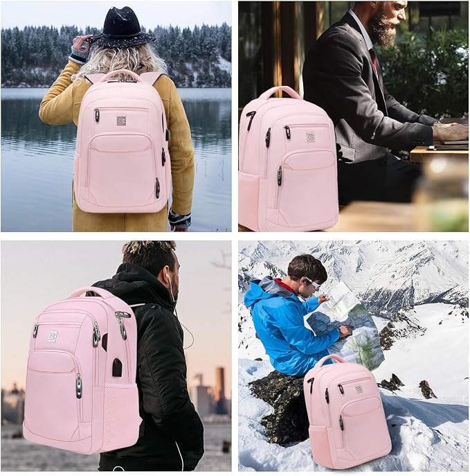 Laptop Backpack, Business Travel Anti Theft Slim Durable Laptops Backpack - Image 7
