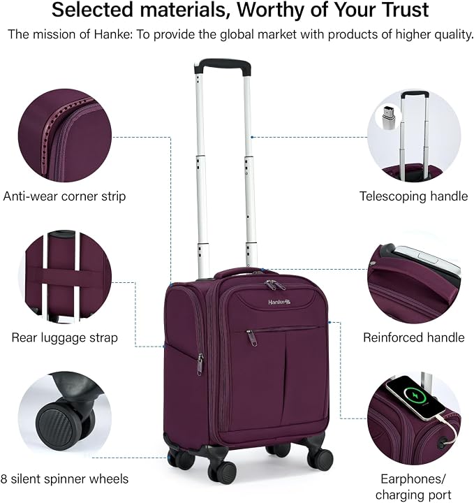 Hanke Underseat Carry On Luggage - Image 4