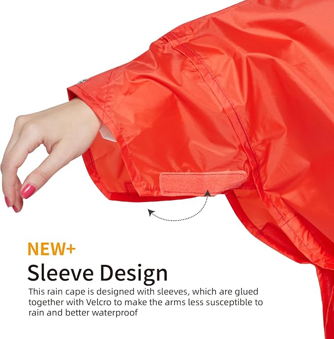 longsinger Hooded Rain Poncho for Adult - Image 3
