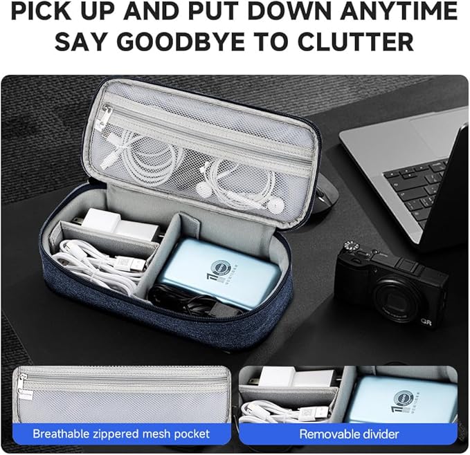 Teskyer Electronics Organizer Travel Case, Waterproof Portable Tech Accessories - Image 3