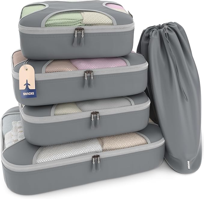 Shacke Premium 5 Packing Cubes Set by Shacke