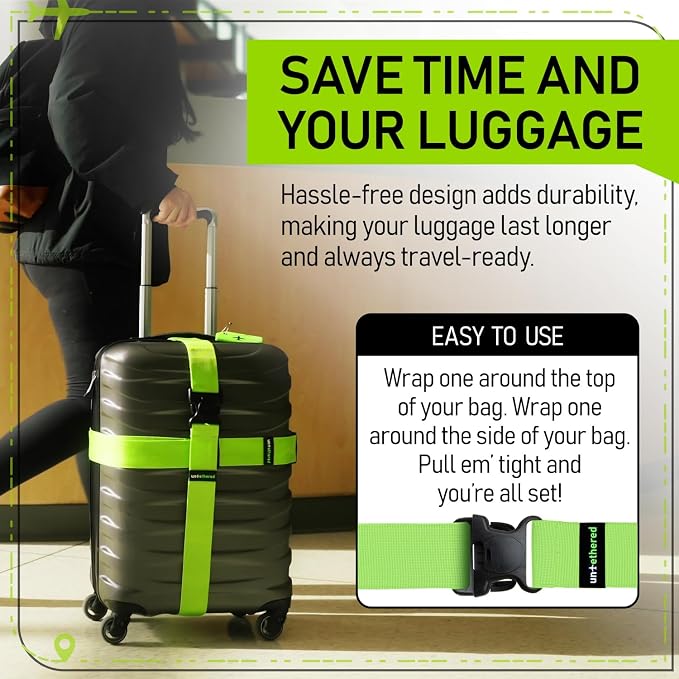 Untethered Luggage Straps | TSA-Approved Suitcase Belts - Image 8