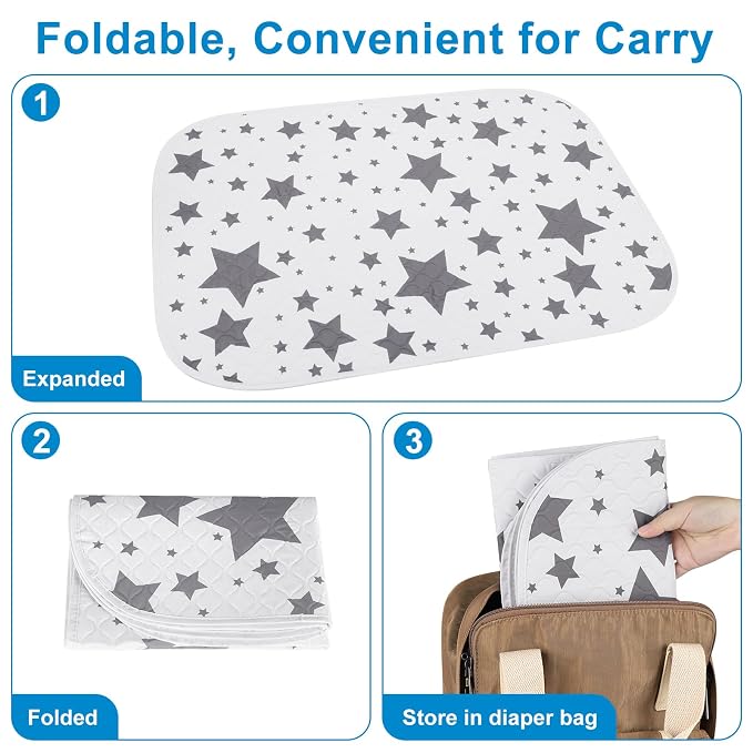Accmor Baby Diaper Changing Pad, Wipeable Portable Diaper Changing Pad - Image 4