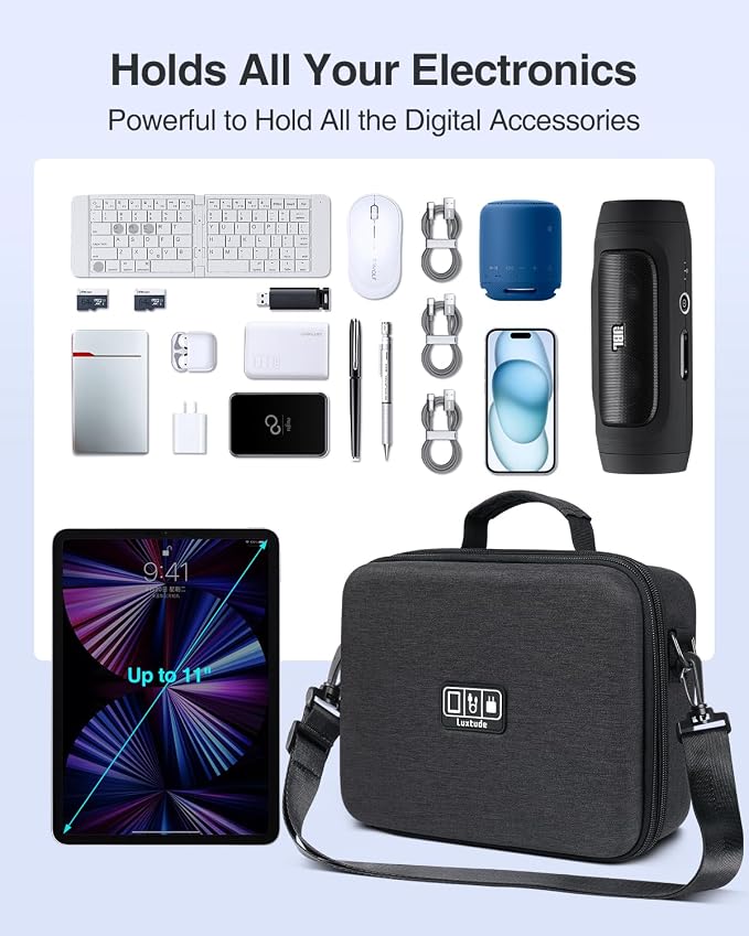 Luxtude Electronic Organizer Travel Case Large, Hard Case - Image 5