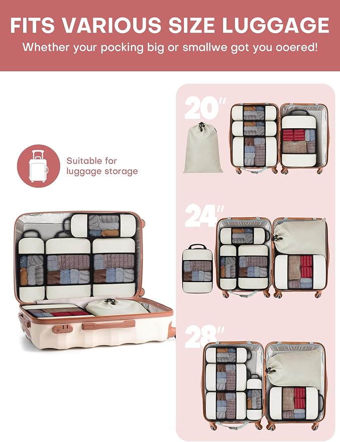 6 PCS Set Compression Packing Cubes - Image 2