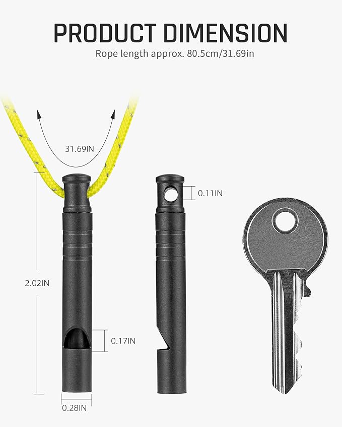 TISUR Titanium Emergency Whistle, 120db Safety Whistle - Image 2