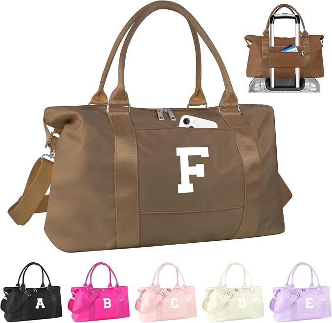 Birthday Graduation Gifts for Daughter, Initial Travel Duffel Bag Sports Gym by izuzta