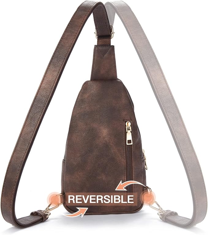 Telena Small Sling Bag for Women Leather Crossbody Fanny Packs Chest Bag for - Image 5