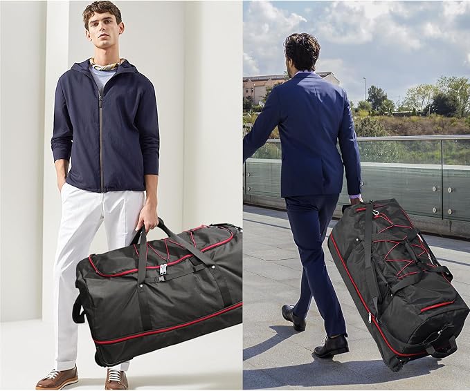 110L/140L Expandable Soft-Sided Foldable Duffle Bag - Image 2