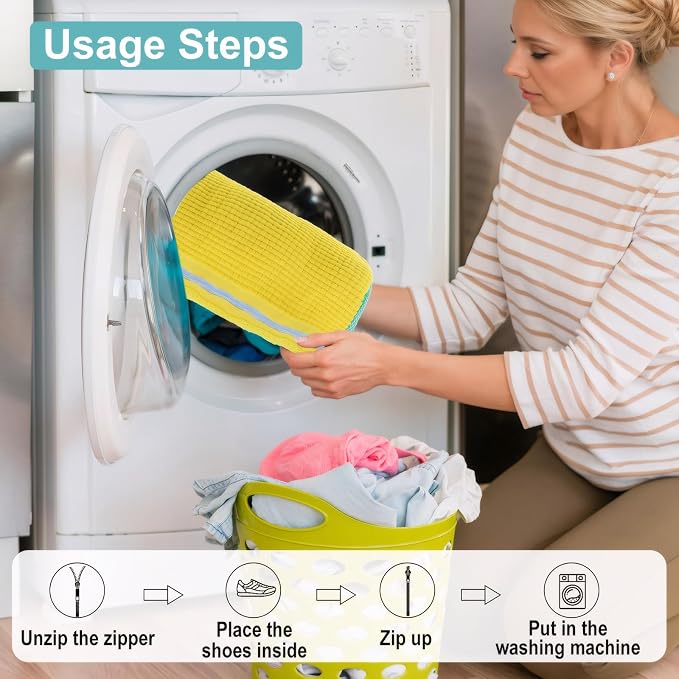 2PCS Shoe Washing Machine Bag, Durable Shoe Bag - Image 5