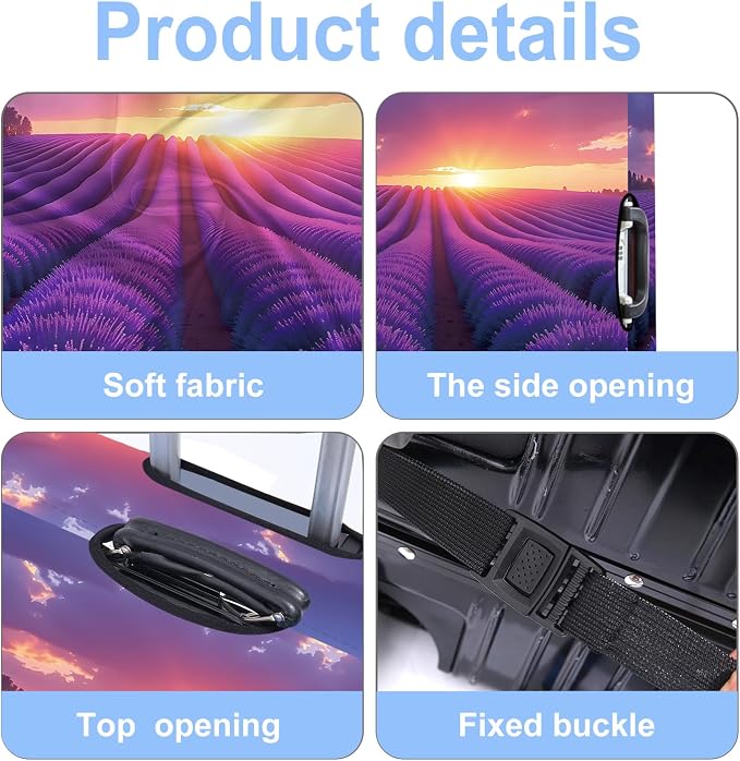 Luggage Cover Washable Suitcase Protector Anti-Scratch, Stretchable Fit - Image 3