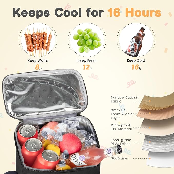 Backpack Cooler, 30 Cans Insulated Lunch Backpack - Image 3
