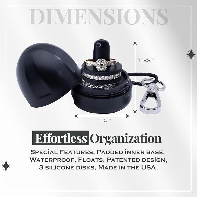 Ring Holder Keychain, Jewelry Organizer and Storage, Portable Waterproof Ring - Image 7