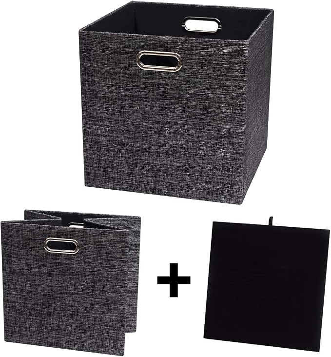 Posprica Fabric Storage Cubes, 13×13×13 cube storage bins, Foldable Drawers - Image 3