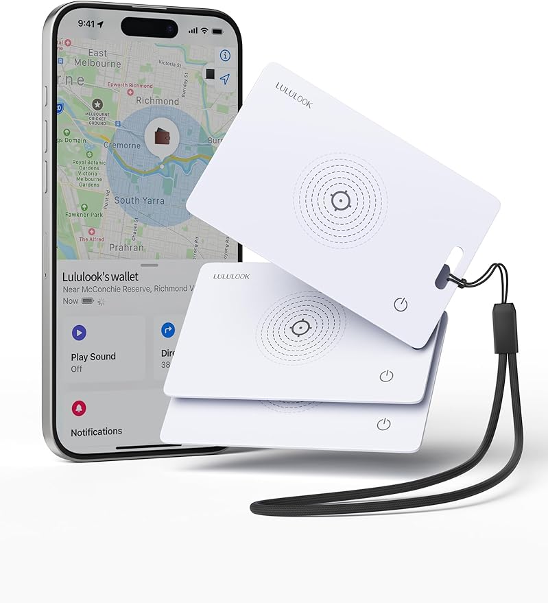 LULULOOK Wallet Tracker Card, Ultra Slim Airtag Wallet Works by LULULOOK