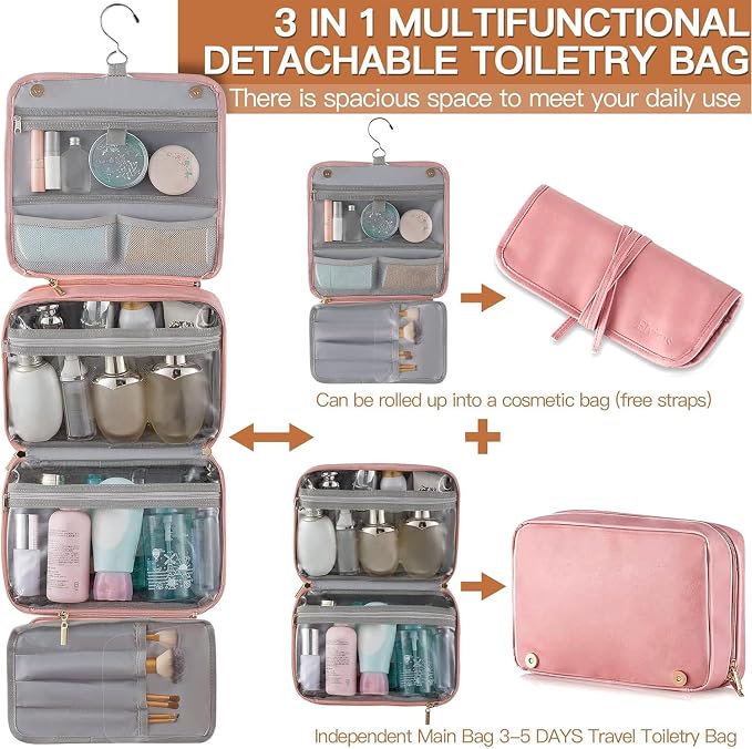 Elviros Hanging Travel Toiletry Bag - Image 5