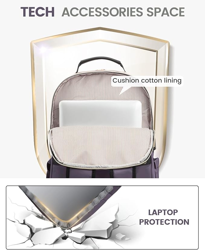 LOVEVOOK Laptop Backpack for Women, Large Capacity Travel Computer Work Bag - Image 7