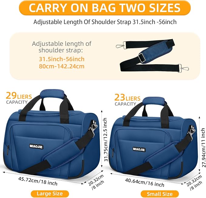 Underseat Carry On Luggage Lightweight Travel Tote Weekender Bag Overnight - Image 2