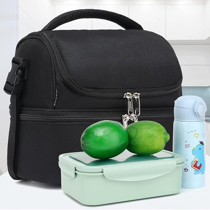 FlowFly Double Decker Cooler Insulated Lunch Bag Large Tote - Image 9