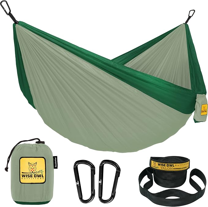 Wise Owl Outfitters Camping Hammock – 500lbs Portable Hammock by WiseOwlOutfitters
