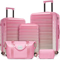 LARVENDER Luggage Sets 5 Piece Hardside Expandable Suitcase by LARVENDER