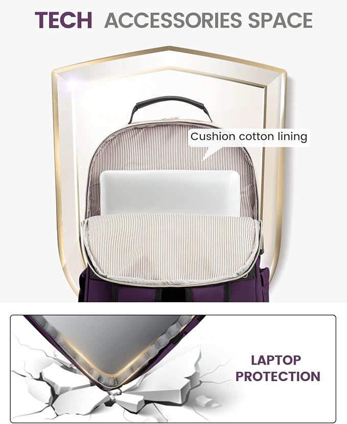 LOVEVOOK Laptop Backpack for Women, Travel Computer Work Bags - Image 7