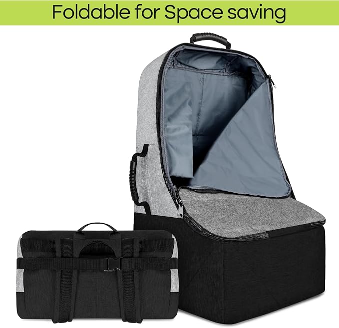 Padded Car Seat Travel Bag for Airplane, Heavy Duty Backpack for Air Travel - Image 4