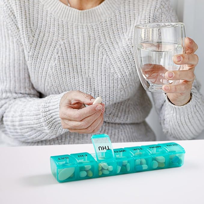 Small Pill Organizer 2 Times a Day, 2 Pack 7 Day Pill Box 1 Time a Day - Image 7