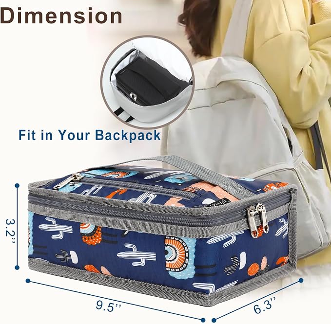 FlowFly Small Insulated Lunch box Portable Soft Bag Mini Cooler Thermal Meal - Image 4