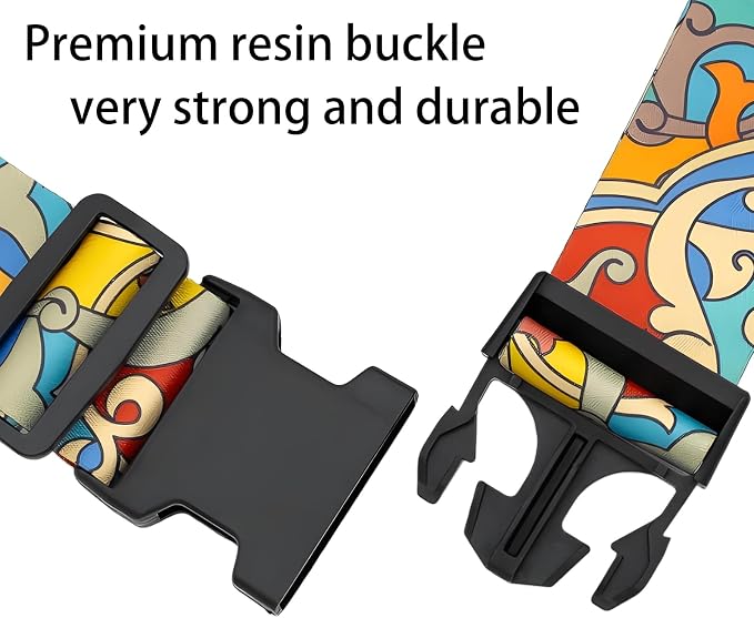 Totem Flowers Luggage Straps for Suitcases, Adjustable Luggage Travel Belt to - Image 3